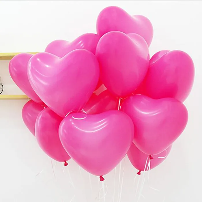 pink 20 шт./лот 2,2 г розовый белый красный латексные шары «любовь» в форме сердца утолщение Свадебные перламутровые шары поставки День Рождения Декор - Цвет: pink