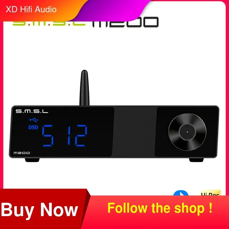 

SMSL M200 AK4497EQ DAC Bluetooth Audio DAC 5.0 Support 32Bit/768KHz DSD512 Decoder with Remote Control SP200 Wireless LDAC