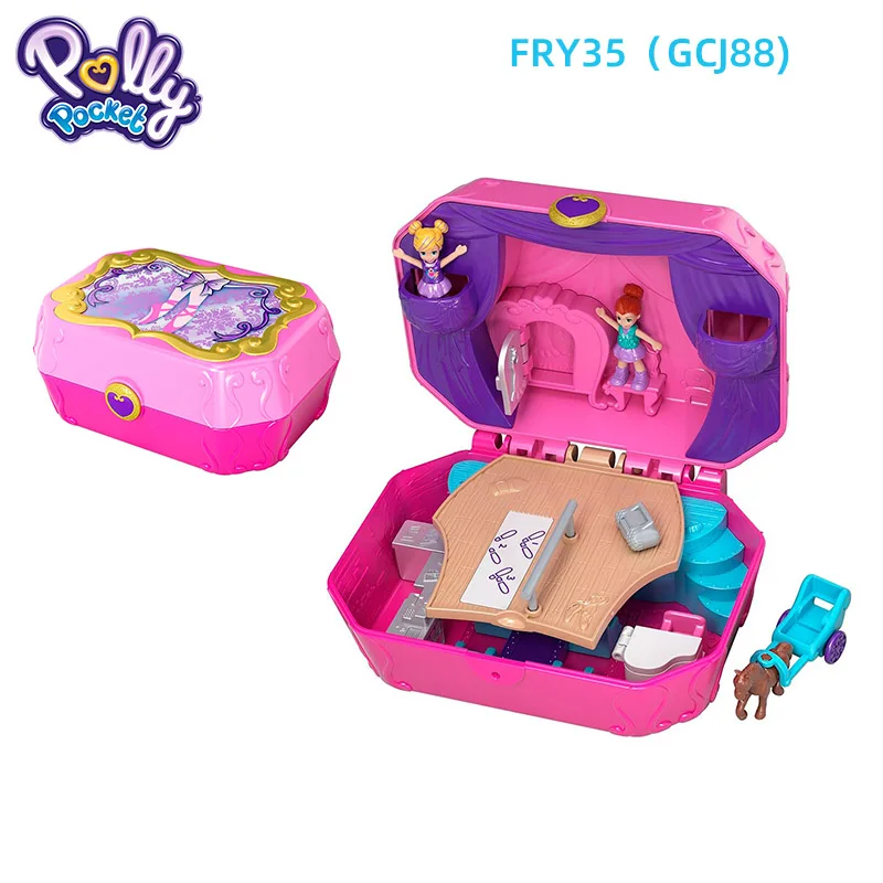 Оригинальная карманная кукла Mattel Polly, скрытый мир, мини-сцена, домашние игрушки для девочек, для детей, Русалочка, детская игрушка, матрешки, куклы - Цвет: GCJ88