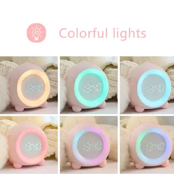 

Children Digital Alarm Clock Sunrise Simulator with LED Night Light Lamp for Boy