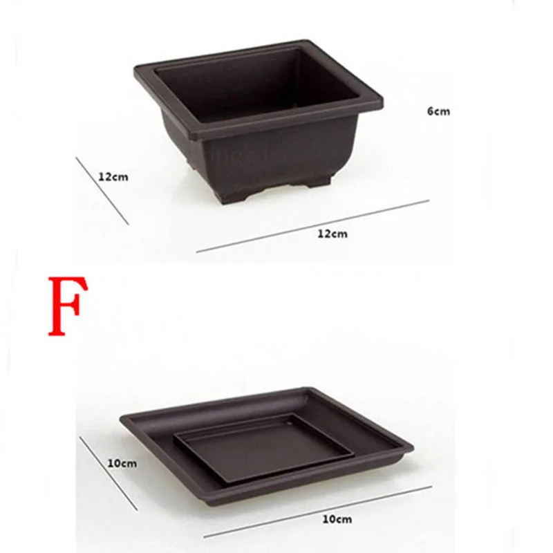 Imitation Purple Sand Fleshy Flower Pot+Tray Rectangle/Square Nursery Planter Tomatoes, Roses, Peppers Garden Accessories