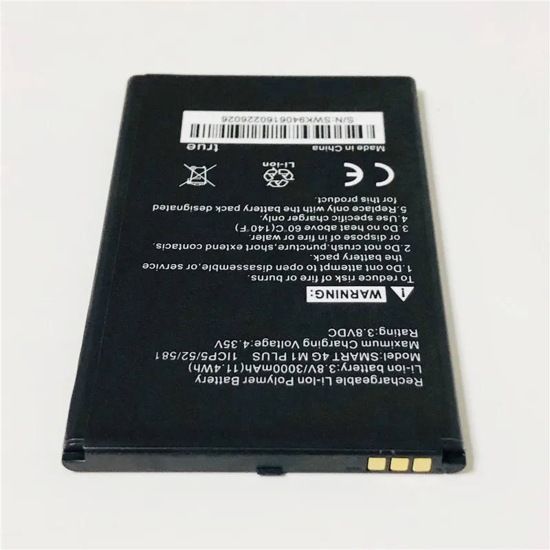 3,8 V 3000mAh для Ture SMART 4G M1 PLUS мобильный Карманный Wi-Fi роутер с точкой доступа аккумулятор