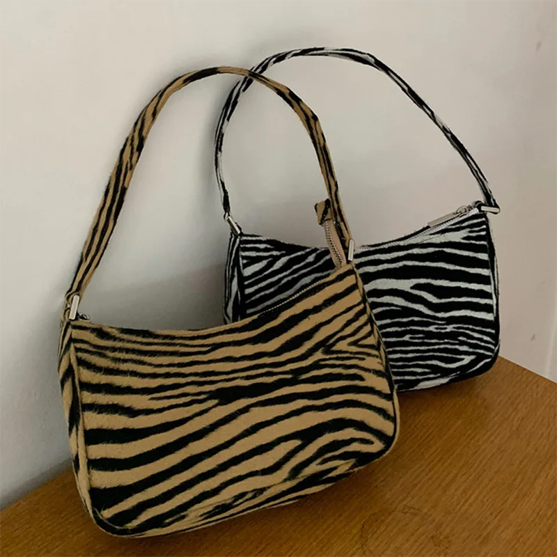 WAY.MAY Avocado Pattern Leather Tote Bags Zippered Handbags Shoulder Bag