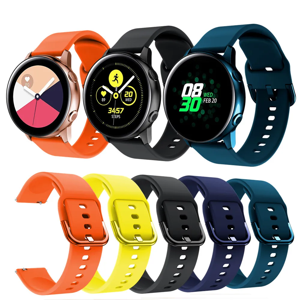 Силиконовый ремешок для спортивных часов для samsung Galaxy Watch Active 2& Galaxy Active Смарт-часы ремешок для Galaxy 42 мм браслет