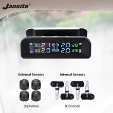 Jansite TPMS автомобильная система контроля давления в шинах дисплей в реальном времени прикрепленный к стеклу беспроводной солнечной энергии tpms с 4 датчиками