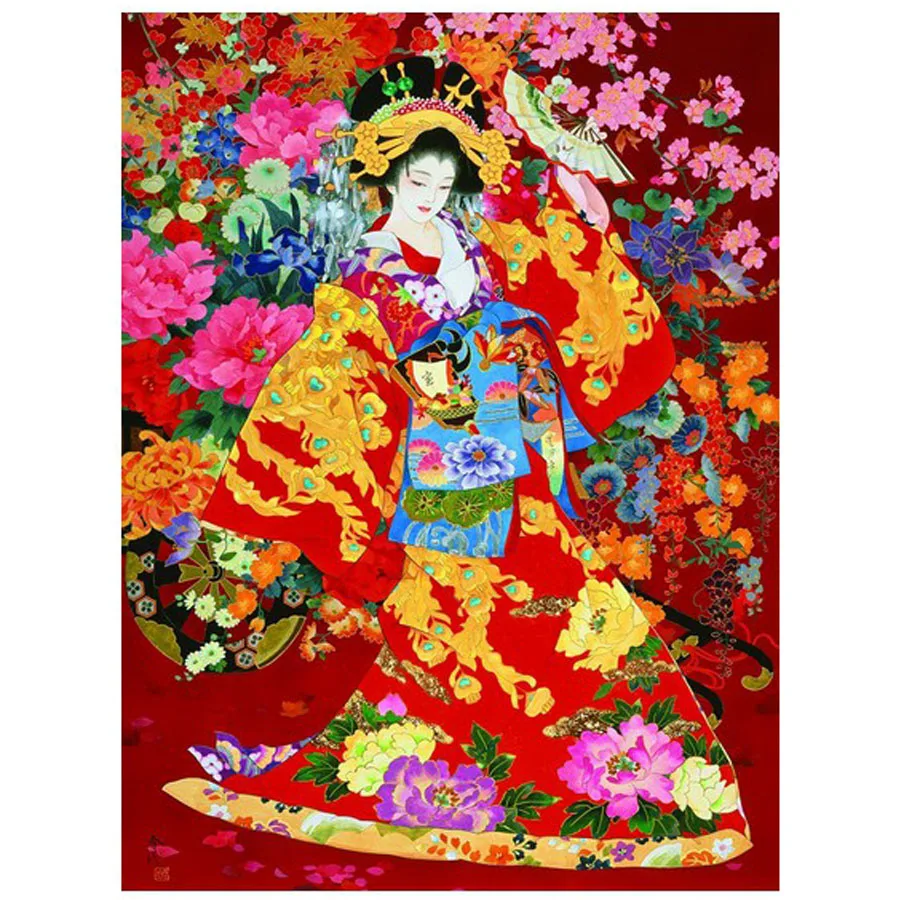 5D diy diamond painting Japanese woman square/round drill 3D mosaic embroidery girl sale rhinestone wall decor AA549 | Дом и сад