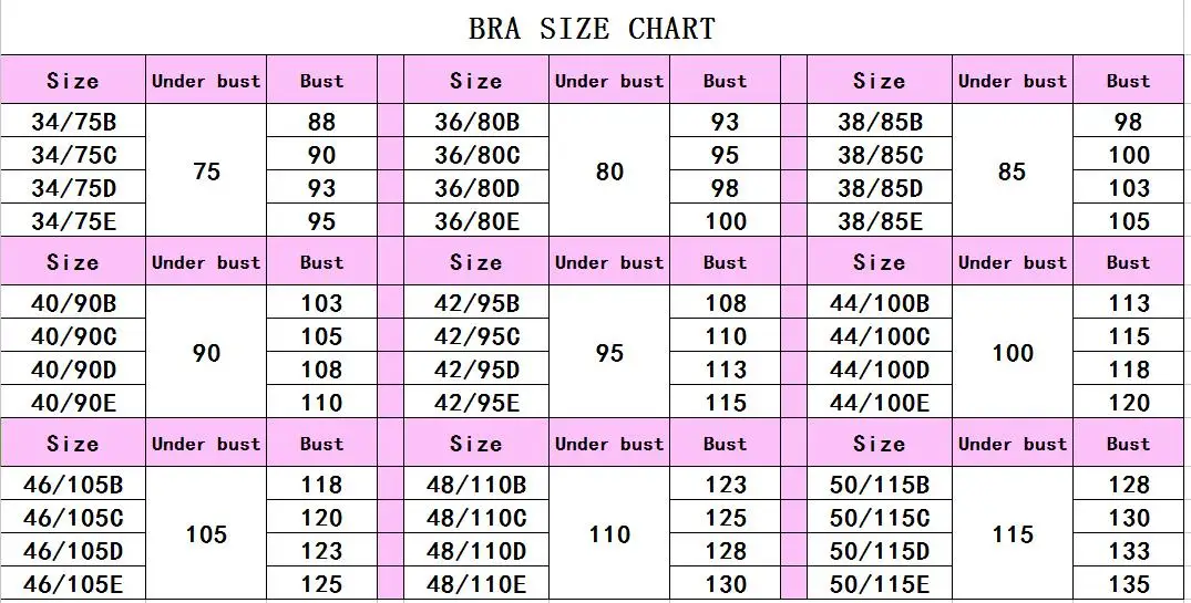 bra 100 size