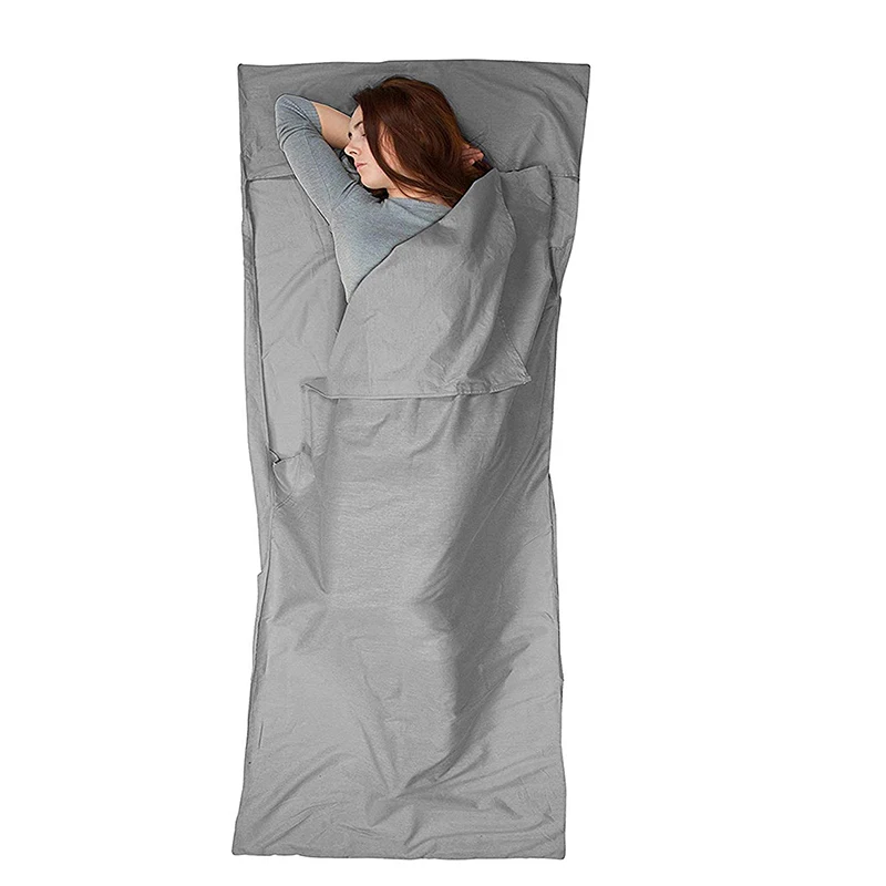 Уличный спальный мешок Сверхлегкий дизайн 75x210 см походный мешок для кемпинга портативный складной дорожный мешок наружные принадлежности Прямая поставка - Цвет: Gray