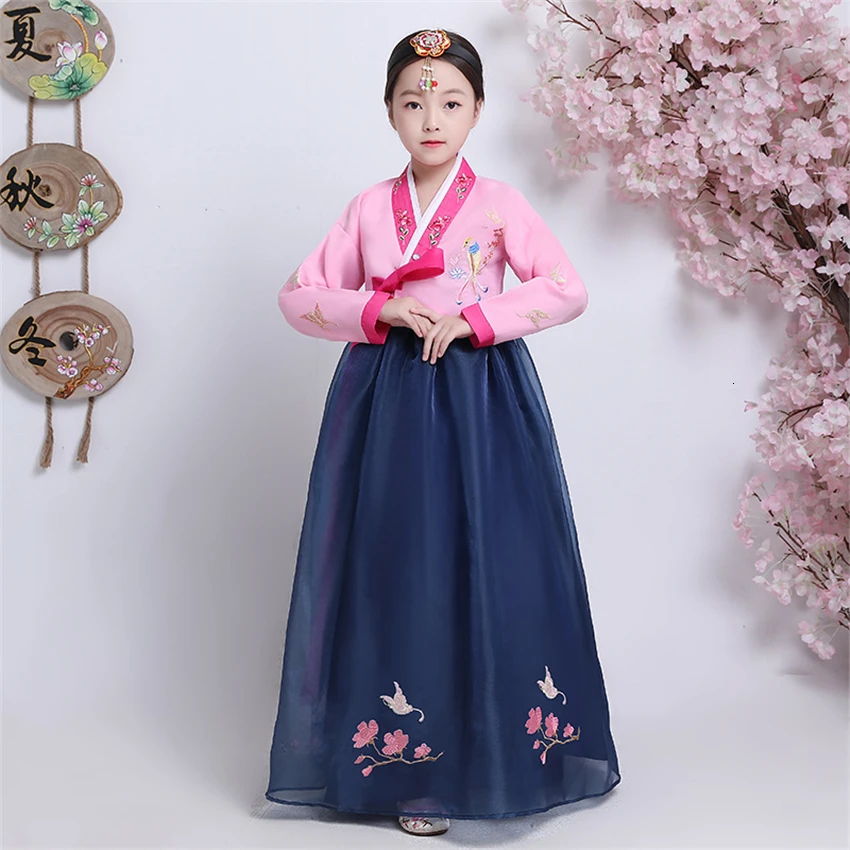 Children Traditional Korean Clothing Dress for Girl Orthodox Hanbok Party Kids Dance Costume Palace Cosplay Asian Clothes Japan