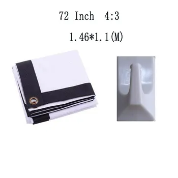 

Thinyou Projector screen Foldable Curtain Matt White 72 inch 4:3 with Eyelets without Frame for Outdoor and Home Cinema Movies