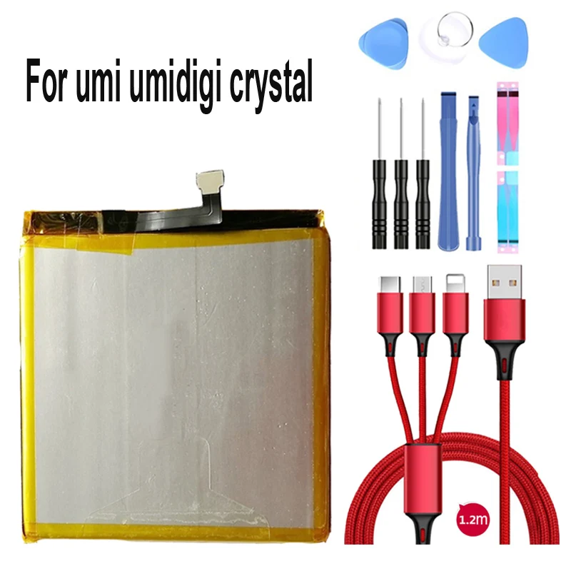 Новинка 100% аккумулятор для umi umidigi crystal высококачественные батареи задней крышки