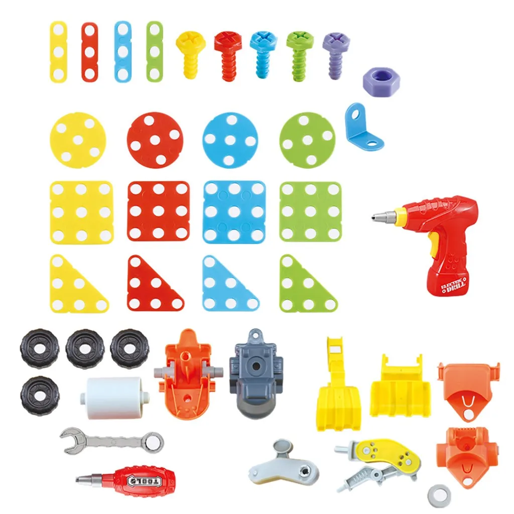 Креативная электрическая дрель, винтовая головоломка, обучающая игрушка, 3D Строительные блоки, сделай сам, головоломка, детские игрушки, игрушки