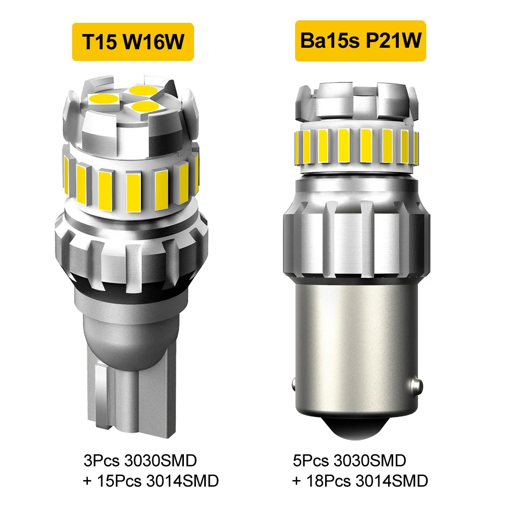 AUXITO-2x 1200LM Canbus  P21W 1156 BA15S LED ,   3 4 2015 2016 2017 2018 LED ְ  DRL 