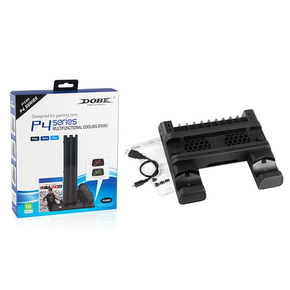 Vertical Cooling Stand Controller Charging Base 2 Cooler 10 Games Storage for PS4/ PS4 Pro/ Slim Console | Электроника