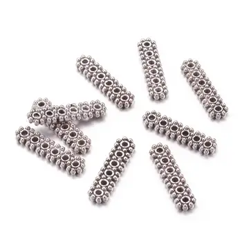 

Tibetan Style Rectangle Spacer Bars Antique Silver Color Flower Style Spacer Bar Link Connectors for Jewelry Making 6-Hole