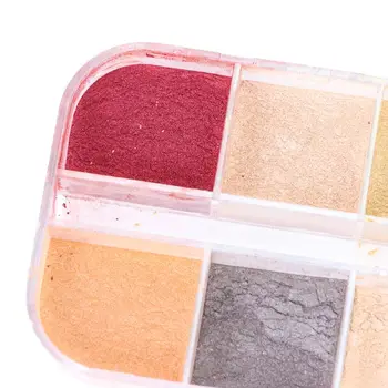 

2020 New 12 Grid/Box Nail Art Cat Eye Effect Pearlescent Powder Box Set DIY Nails Filler Epoxy UV Resin Pigment