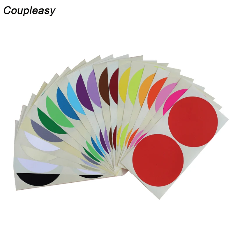 

Diameter 100mm Large Blank Sticker Round Dot Stickers Colorful Label Self Adhesive Dot Sticker Office School Suppliers 15 sheets