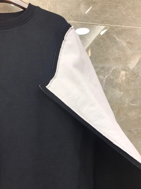 Early Autumn New Women's Wear, Colour Matching and Splicing Decoration, Long Sleeve, Loose Top, Sanitary Clothes 918