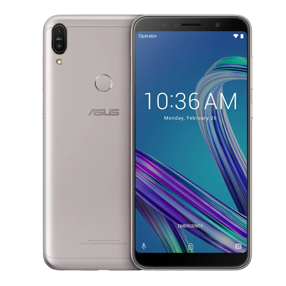 Мобильный телефон ASUS ZenFone Max Pro M1, 4G, Восьмиядерный, Android 8,1, 6 ГБ, 64 ГБ, 16 МП, 8 Мп, 6 дюймов, 5000 мА/ч, смартфон с функцией распознавания лица - Цвет: Серый