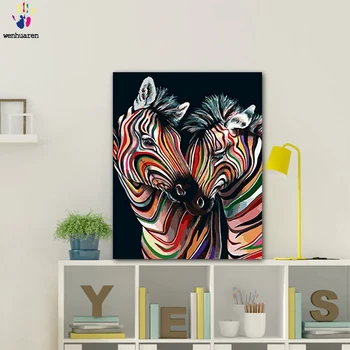 

DIY colorings pictures by numbers with colors Color the zebra picture drawing painting by numbers framed Home