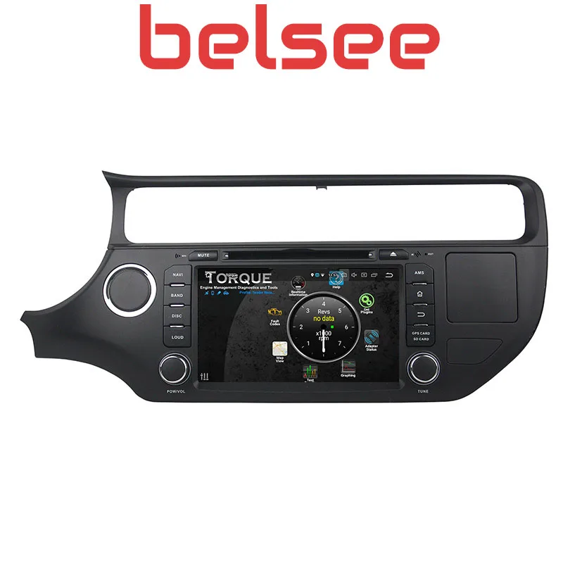 Belsee Android 9,0 DSP Автомобильный мультимедийный dvd-плеер " Сенсорный экран радио gps навигацией, Wi-Fi, 1280*720 для Kia Rio 3