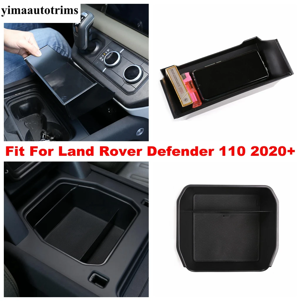 

Central Control Armrest Storage Box Container Phone Case Holder Tray For Land Rover Defender 110 2020 -2023 Interior Accessories