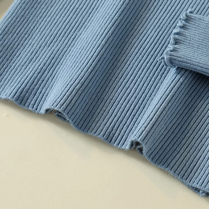 Женский s свитер плиссированный круглый вырез осенний вязаный свитер зимний Топ для женщин пуловер Джемпер Pull Femme Топы