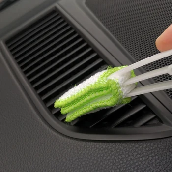 

Car Accessories 2 In 1 Double Slider Car Air-conditioner Outlet Window Cleaning Tool Interior Multi-purpose Brush Dropshipping
