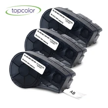 Topcolor M21-500-595-WT Label Maker Compatible for Brady ID PAL BMP21 Plus Printer Vinyl Preservative Label Tapes 12.7mm Ribbon