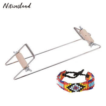 

Stainless Steel Bead Loom Metal Frame Crafts DIY Knitting Machine Jewelry Loom for Necklace Bracelet Educational Toys