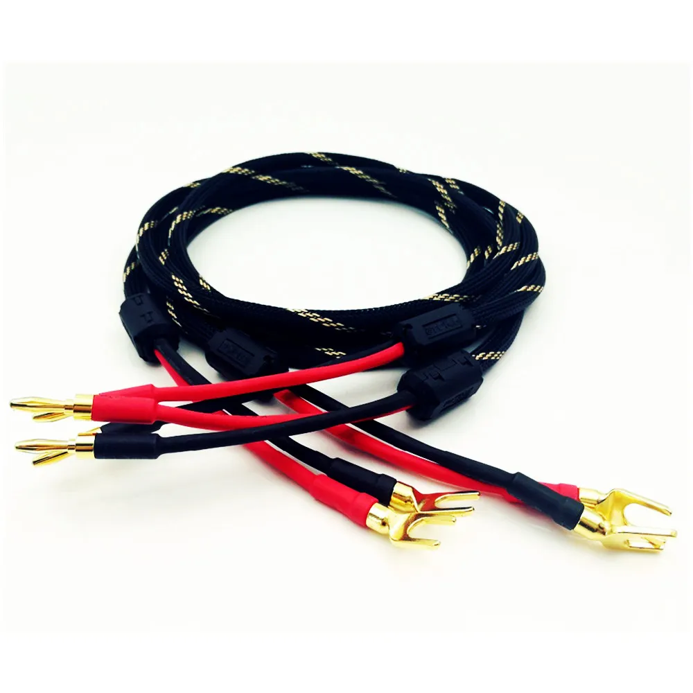 

WAudio Hi-end Hifi Speaker Cable Spade plugs to Banana Plugs (Pair)