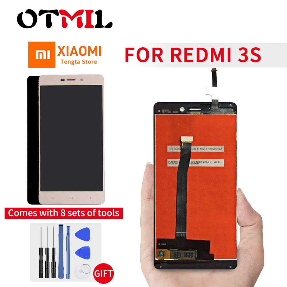 Оригинал для 5 0 &quotXiaomi Redmi 3S ЖК дисплей + аналогово цифровой преобразователь