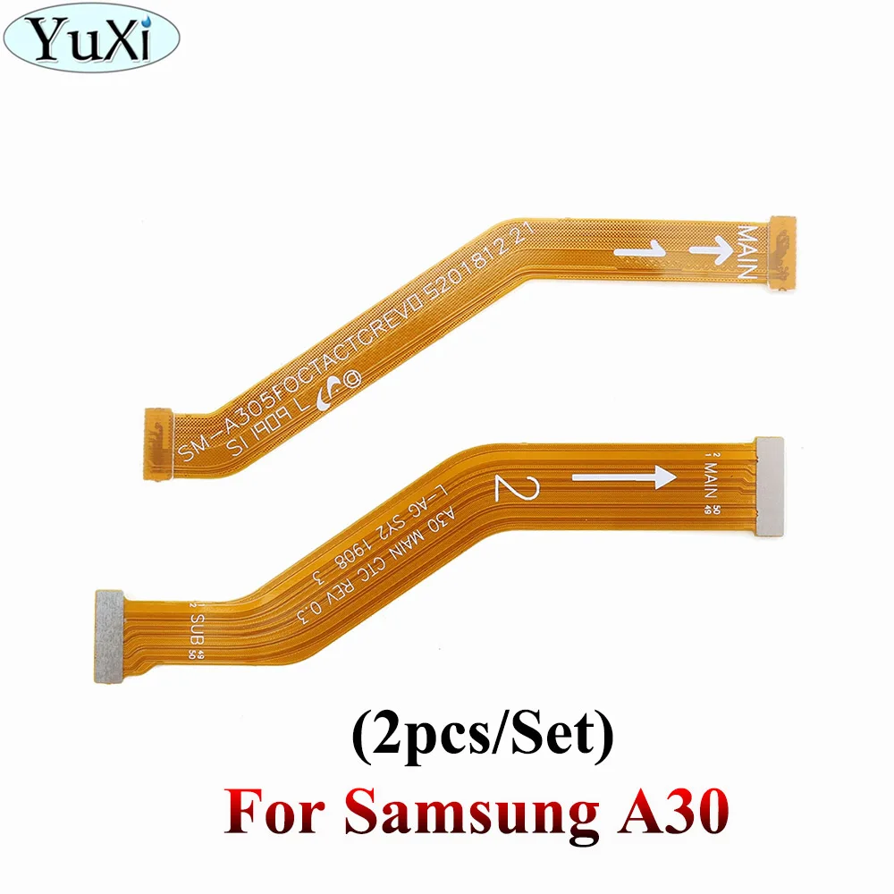 A30 Юйси для samsung Galaxy A10 A20 A30 A305F A40 A50 A60 A70 A750 A920 материнская плата разъем ЖК-дисплей USB гибкий кабель - Цвет: A30