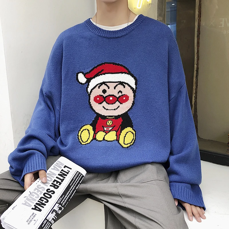 Sweater Male Easy Trend Round Neck Knitting Rendering Shirt Season Pullover Sweater B405 /x07 /p68