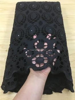 

Black Swiss Voile Lace In Switzerland Dubai Fabric Bridal Lace Fabric African Dry Lace 2019 Fabrics High Quality 5Yard New 13FS