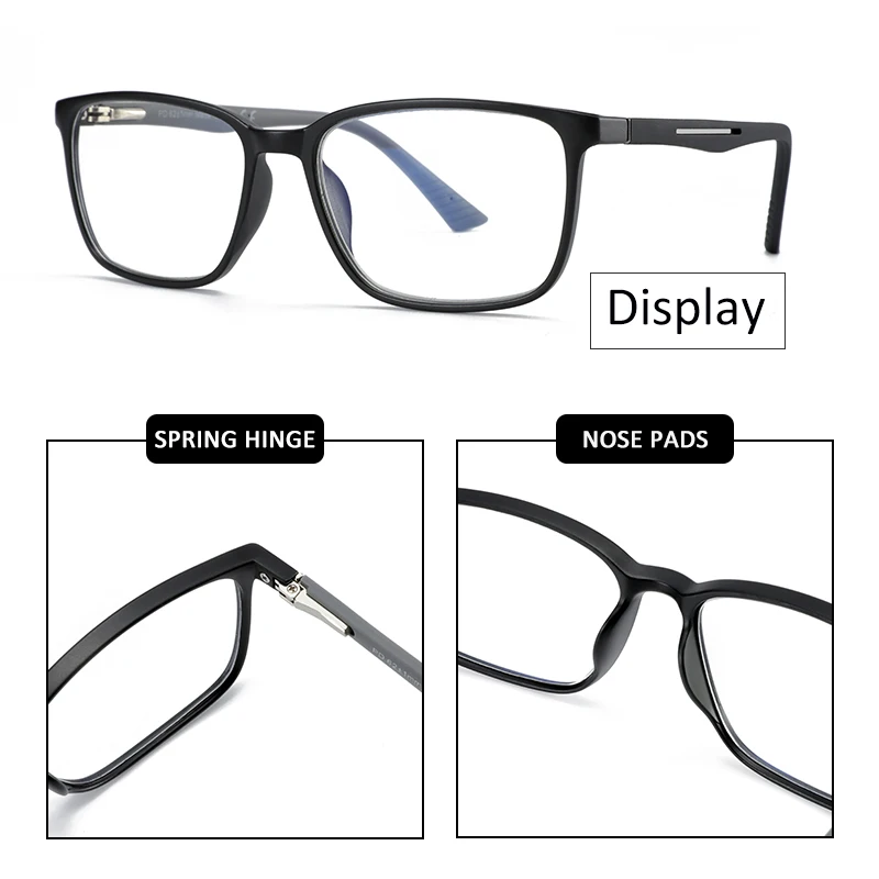  BLUEMOKY Blue Light Reading Glasses for Men，Sport Square Frame  Readers, Anti Glare Computer Glasses : BLUEMOKY: Health & Household