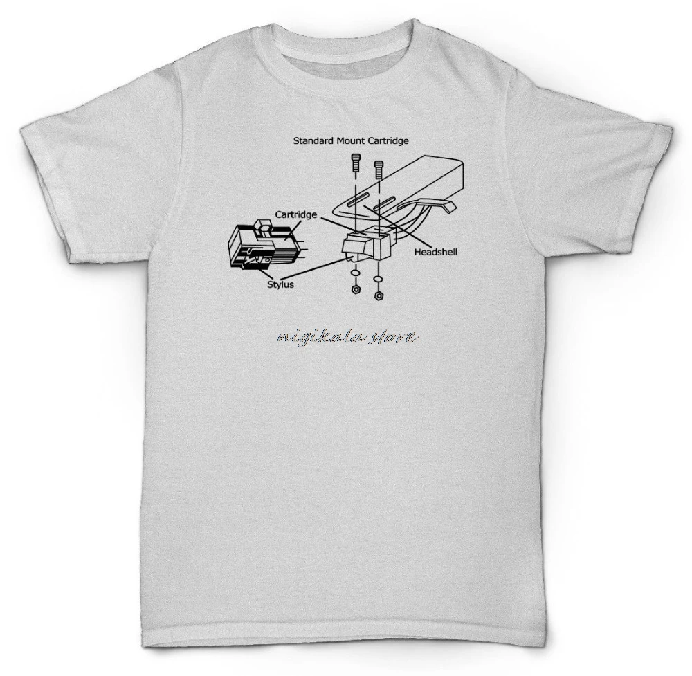 

Newest Men'S Funny STYLUS T SHIRT NEEDLE TURNTABLE DJ RECORD CARTRIDGE HIP Tee Shirt