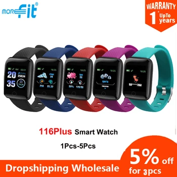 

Original MoreFit 116 Plus Smart Watches Sport Smart Watch Wristband Heart Rate Monitor D13 Smartwatch VS Y68 D20 Smartwatches