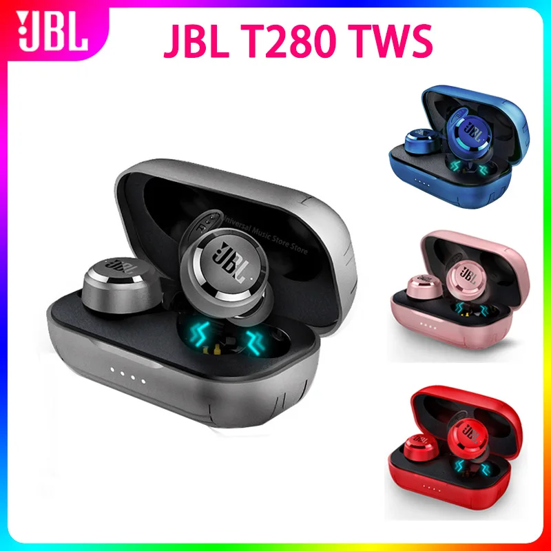 Оригинальные беспроводные Bluetooth-наушники JBL T280 TWS спортивные наушники с басами и