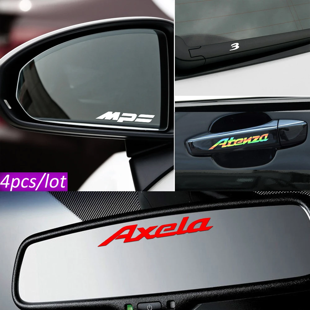 4 шт. наклейки на дверные ручки Mazda Axela Atenza Demio 2 3 5 6 MS M2 M3 | Автомобили и мотоциклы
