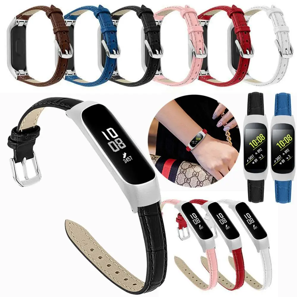 Смарт браслет для Samsung Galaxy fit e SM R375 ремешок из натуральной кожи спортивный часов