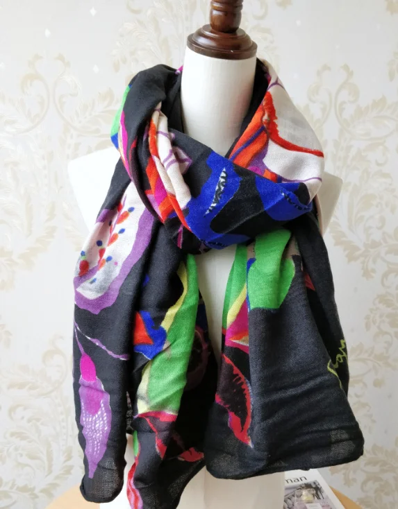 Мандарин Испанский Модный женский шарф DESIGUAL - Цвет: Мандарин