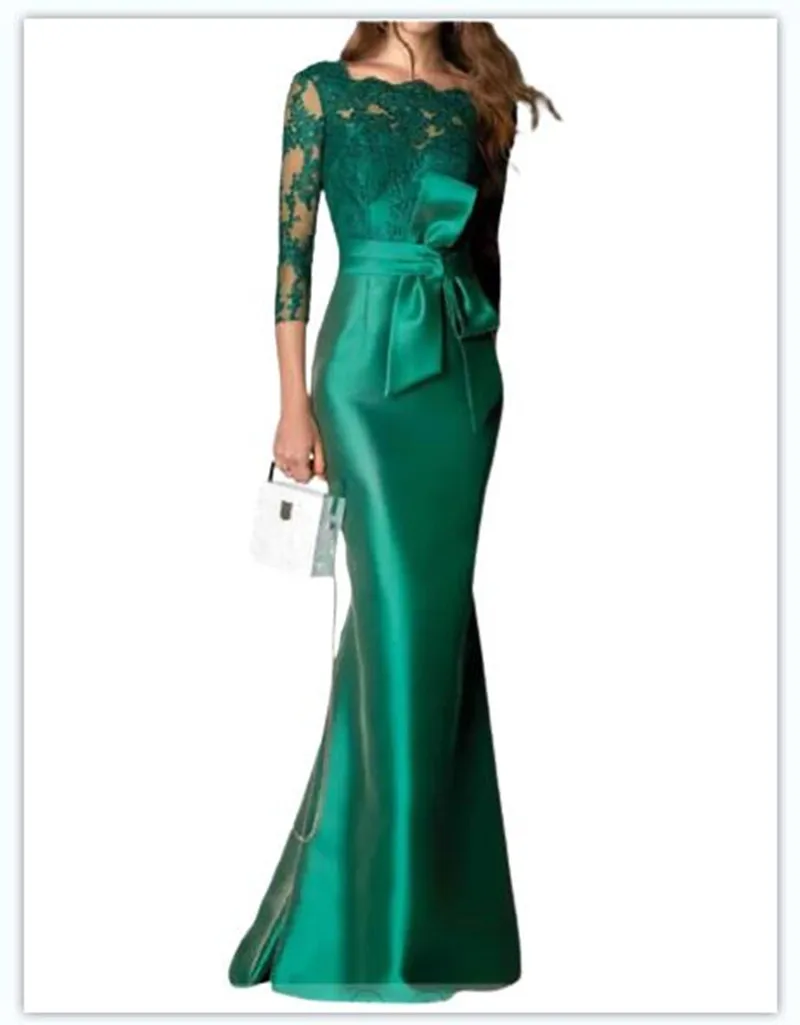 Dresses for Wedding Mother Olive Green Party Dresses Woman Guest Elegant Long Applique Lace Mother Of The Bride Dress mother bride dresses,women party dresses