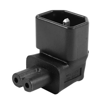 

IEC 320 C14 to IEC C7 Right angle Power Adapter Black