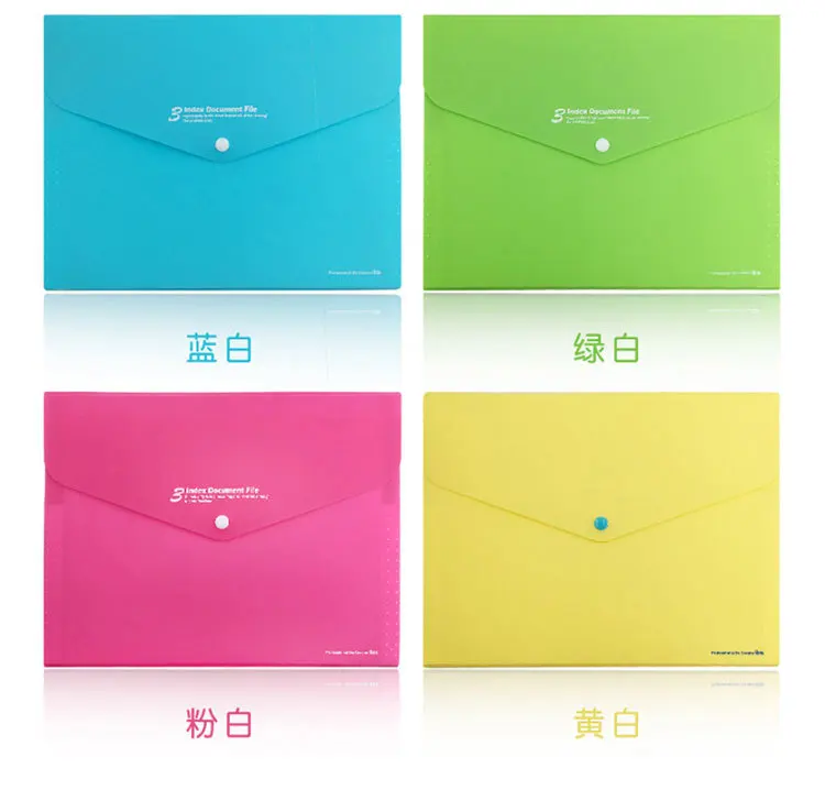 File Holder Korean-style Multilayer Folder A4 Students File Holder Plastic Paper Bag Package Currently Available Wholesale