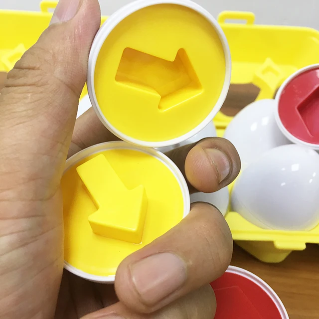 6Pcs Smart Eggs Puzzle Toys for Kid Early Educational Recognize Color Shape Matching 3D Puzzles Egg Montessori Math Teaching Aid 4