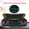 Universal TPMS Wireless Tire Pressure Monitoring System Solar Power Clock LCD Display 4 External Sensor Tire Pressure Sensors ► Photo 2/6
