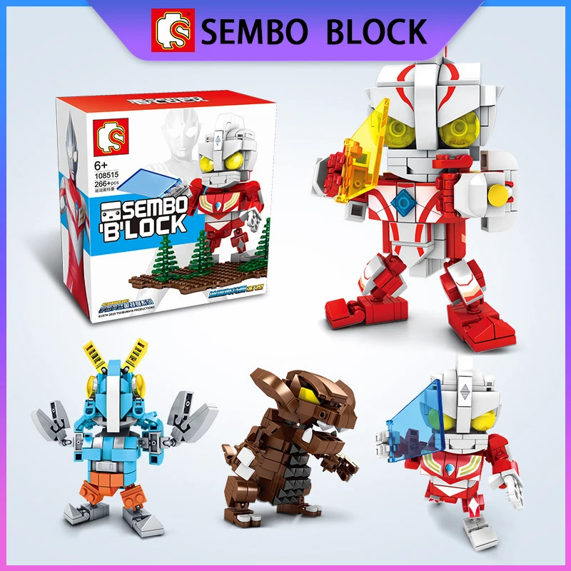 

Sembo Ultramaned Monster Tiga Baltan Gomora Mebius Square Head Is Legoed Boy Diy Block Toy Multiple Joints Can Move Block Toys