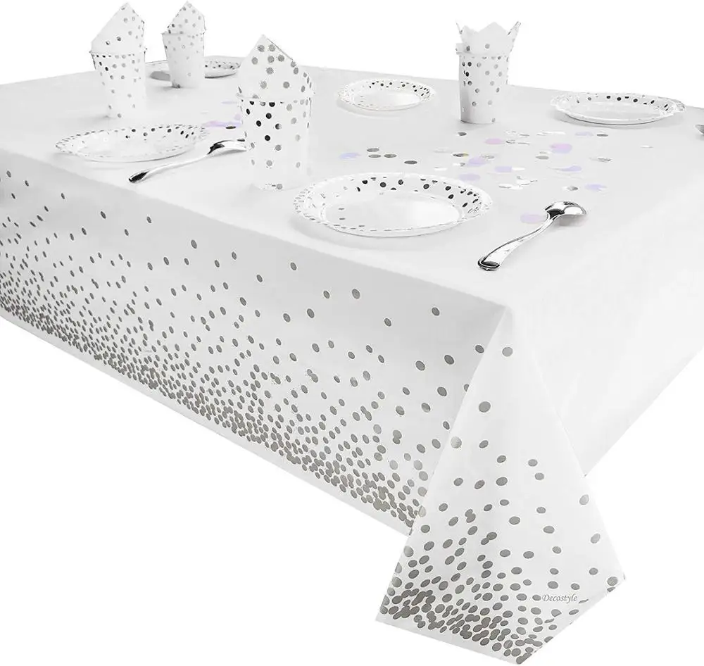 137*274cm Party tablecloth set Supplies Thicken Tablecloth For Kids