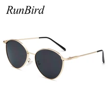 RunBird роскошные розовые женские солнцезащитные очки с линзами оттенки модная металлическая оправа Ретро женские мужские солнцезащитные очки, солнцезащитные очки Oculos UV400 5432